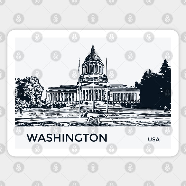 Washington State USA Sticker by Lakeric